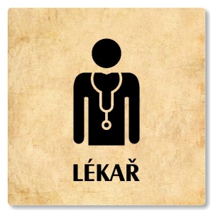 Lékař, 100x100mm, pergamen, Nevada